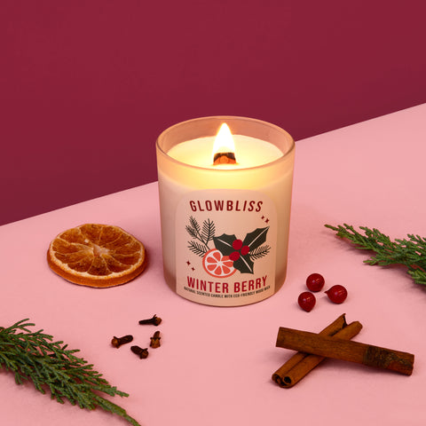 winter christmas candle